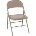 Cosco Tan All Steel Folding Chair, 4PK 14-727-ANT4E